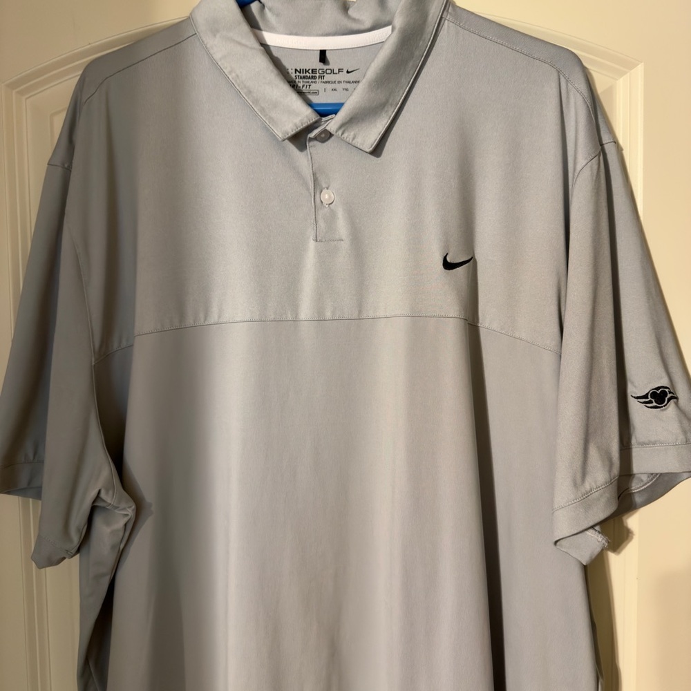 Nike Men's Dri-Fit Light Gray Polo Shirt